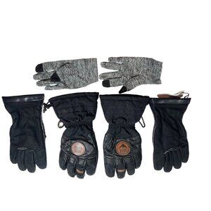 BAIST Winter Gloves Set With 2 Inner Liners Black & Gray Warm size 100 EU Large